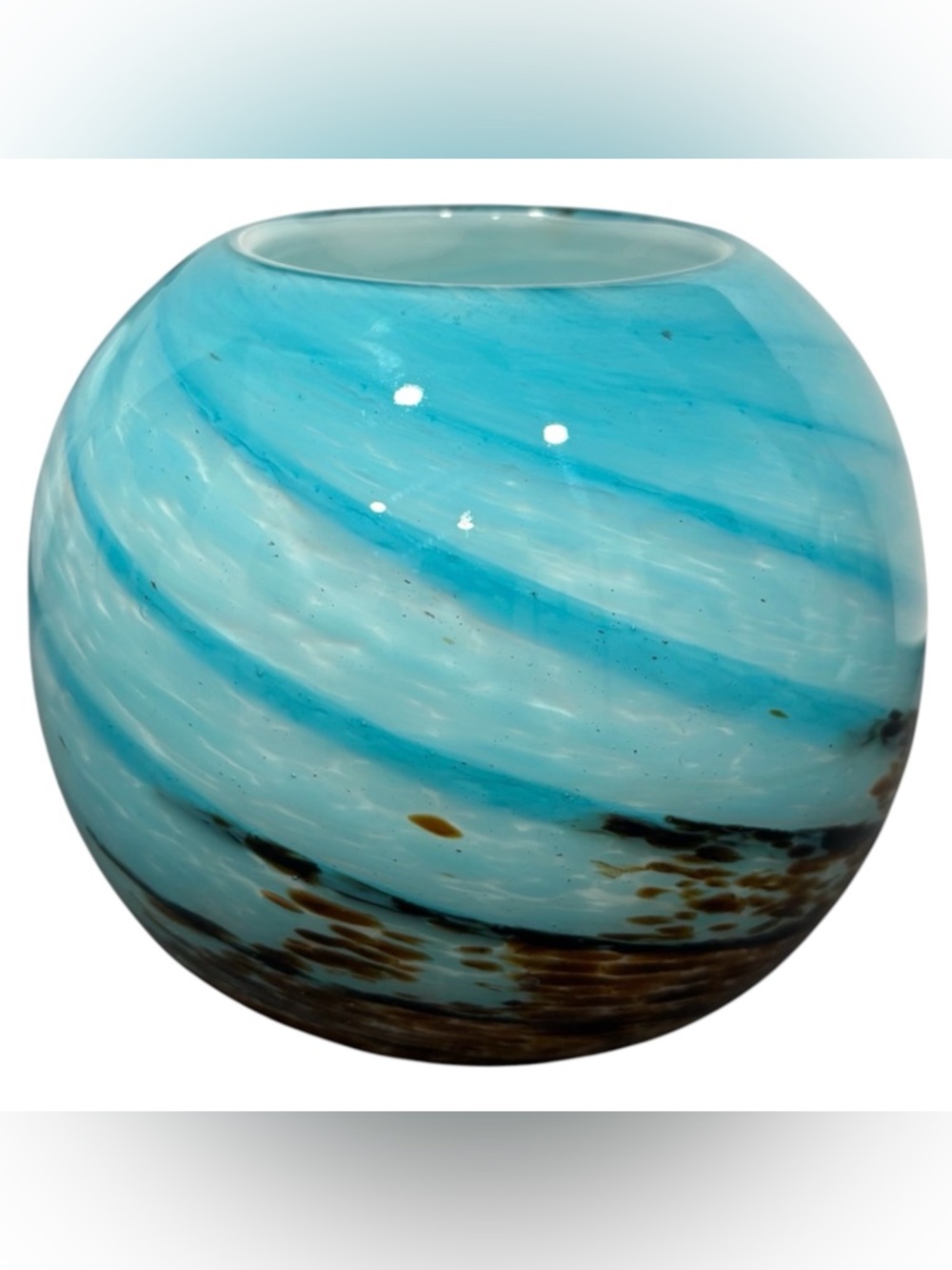 HQT Home Design Swirl Glass Vase